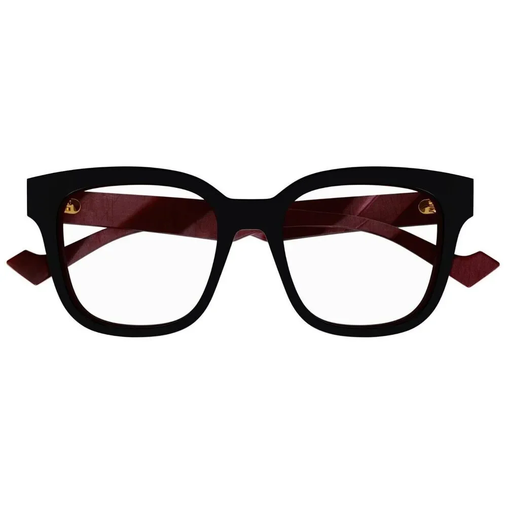 Gucci GG0958O Eyeglasses Black Burgundy Plastico Square